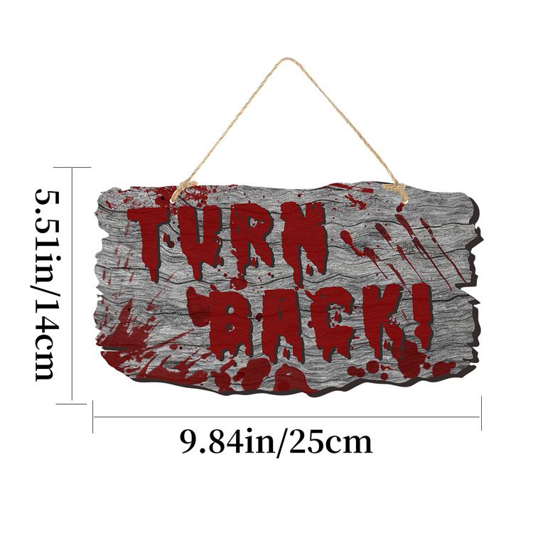 Turn back wooden signboard
